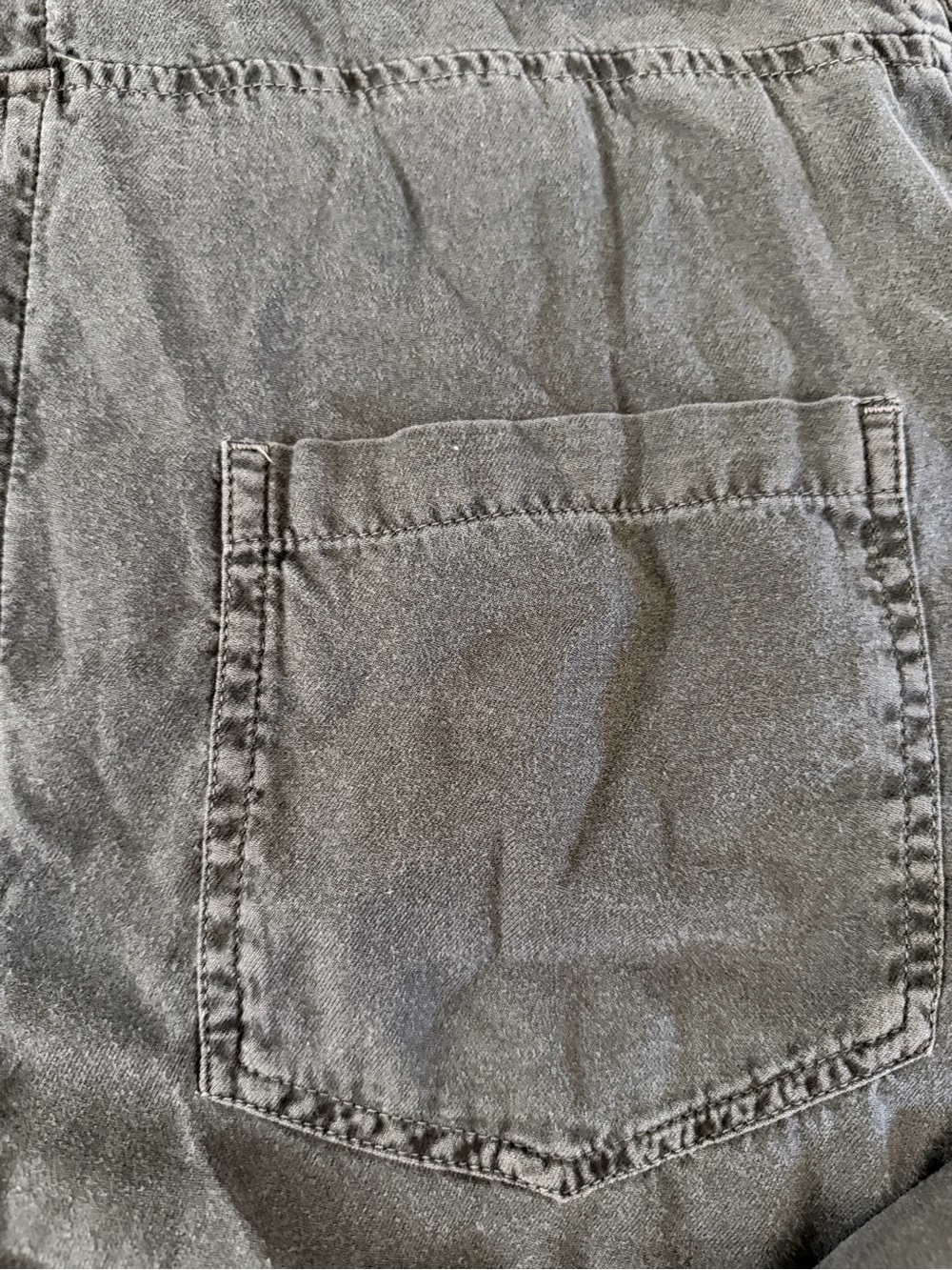 BILLABONG Wild Pursuit Womens Romper Off Black Short Charcoal Denim Overalls L - Picture 9 of 14